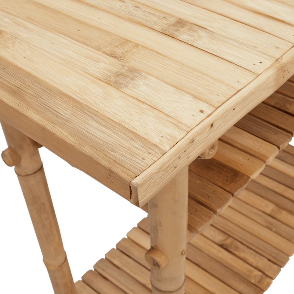 Avlastningsbord Konsollbord Trä 90x37x75 cm bambu