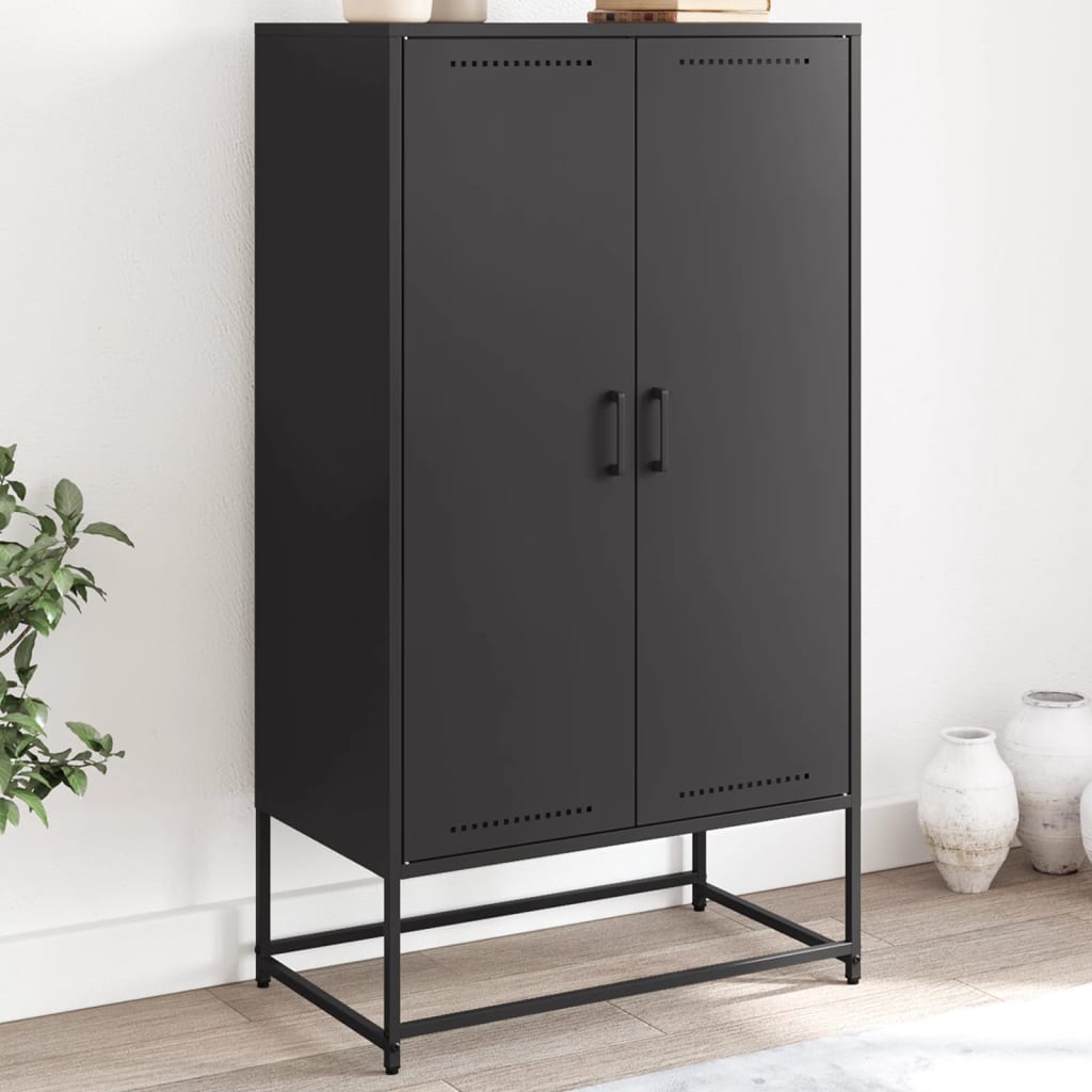 Skåp DIV. Svart 68,5x38,5x123,5 cm ståls