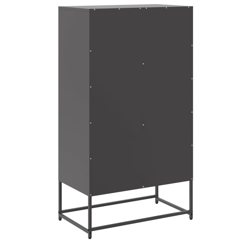 Skåp DIV. Svart 68,5x38,5x123,5 cm ståls