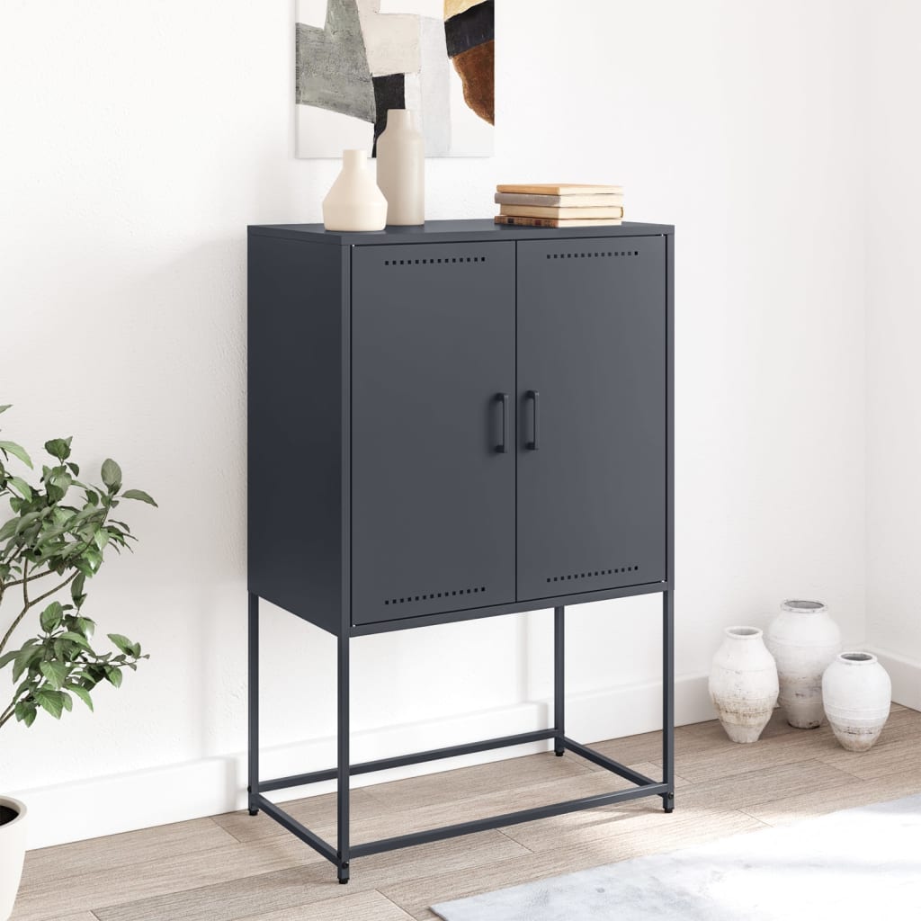 Skåp DIV. antracit 68,5x38,5x107 cm stål