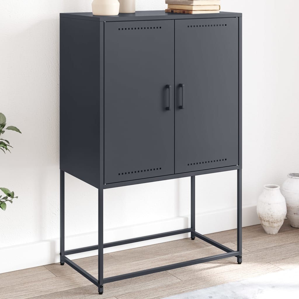 Skåp DIV. antracit 68,5x38,5x107 cm stål
