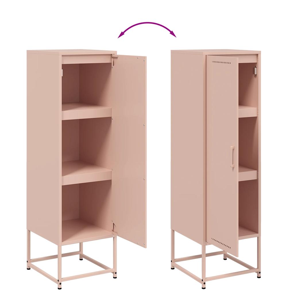 Skåp DIV. rosa 36x39x123 cm stål