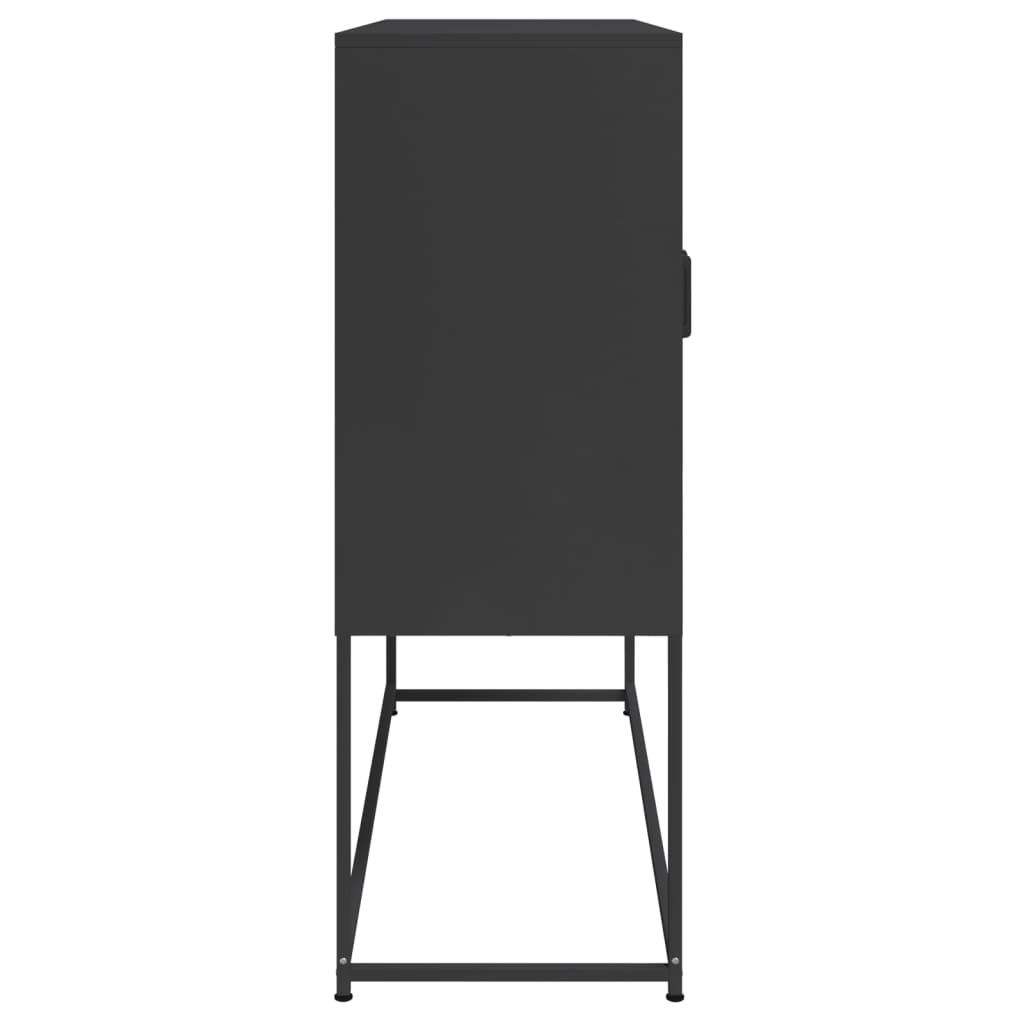 Skåp DIV. Svart 100,5x39x107 cm stål