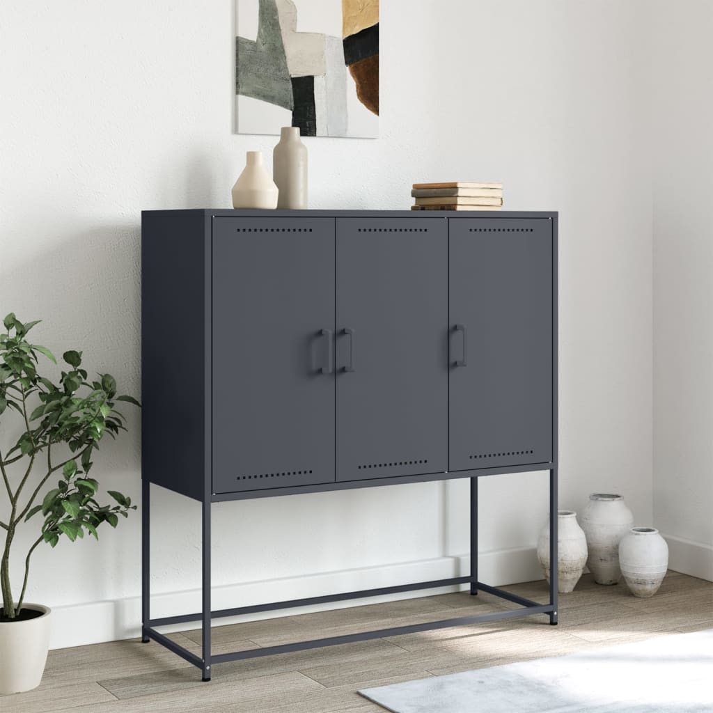 Skåp DIV. antracit 100,5x39x107 cm stål