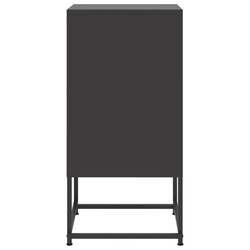 Sängbord 2 st svart 36x39x78 cm stål