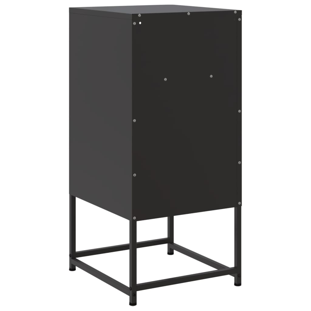 Sängbord 2 st svart 36x39x78 cm stål