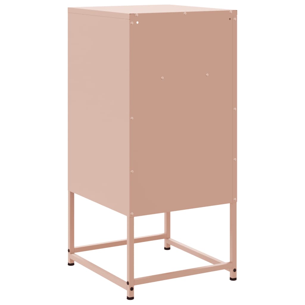 Sängbord 2 st rosa 36x39x78 cm stål