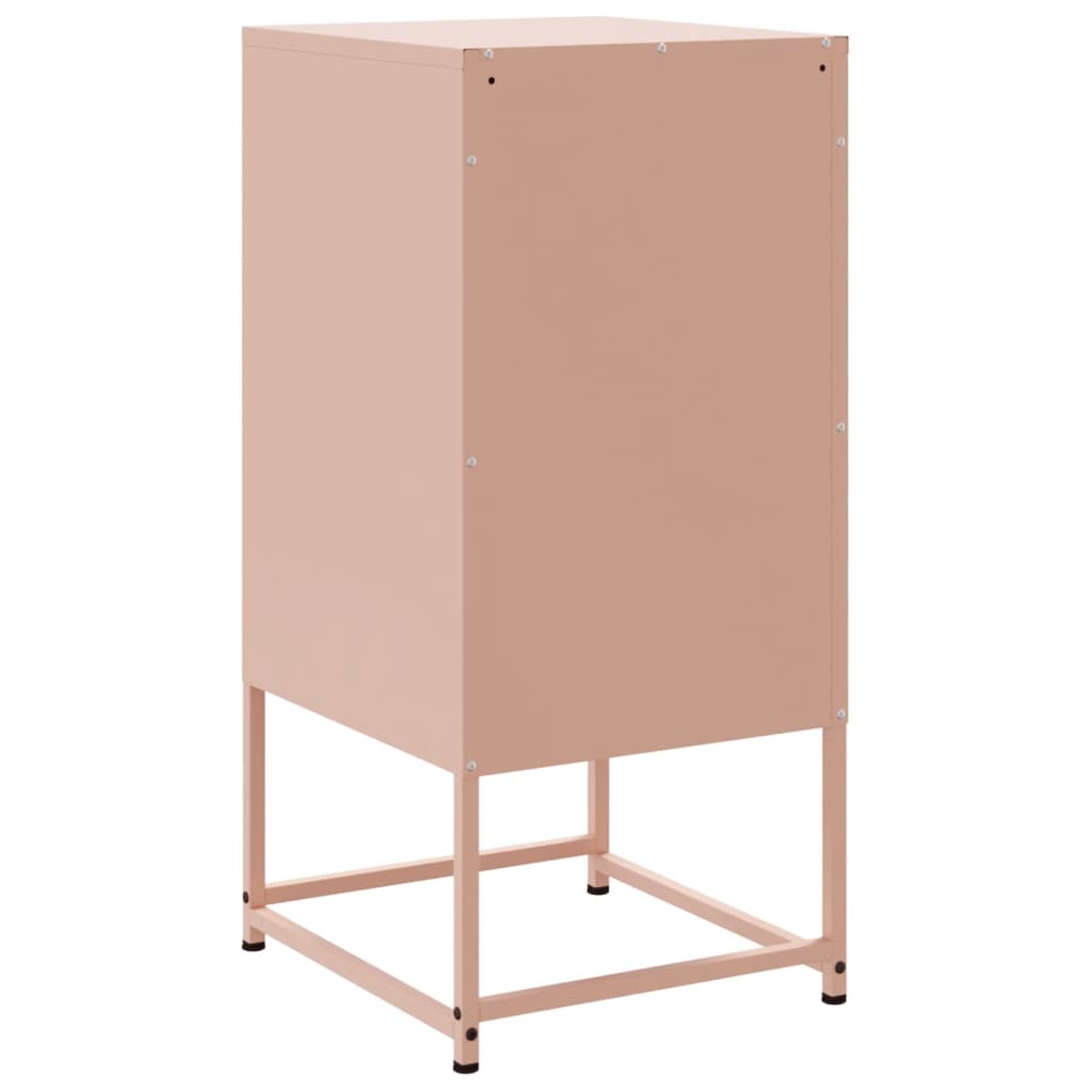 Sängbord 2 st rosa 36x39x78 cm stål