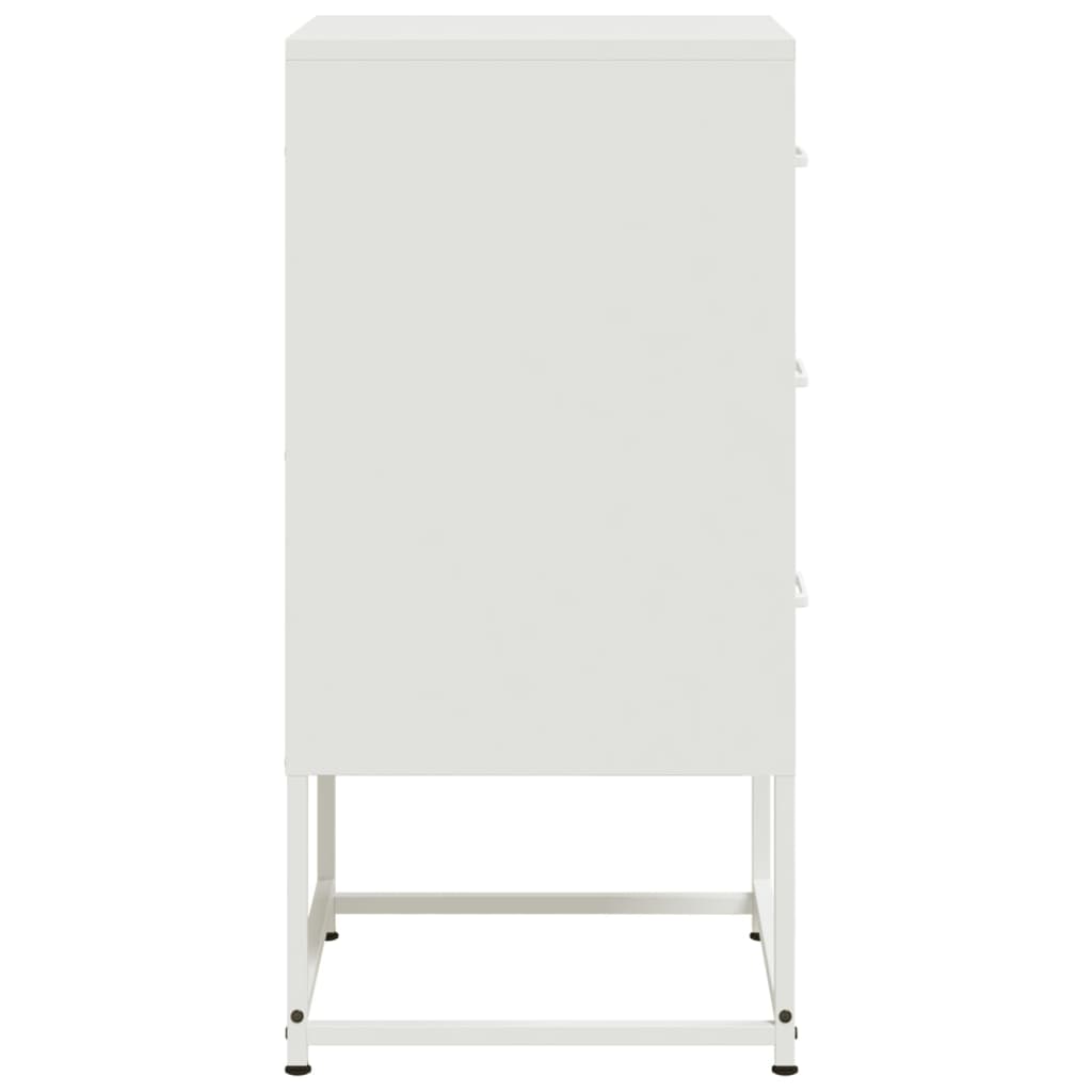 Sängbord 2 st vit 36x39x78 cm stål