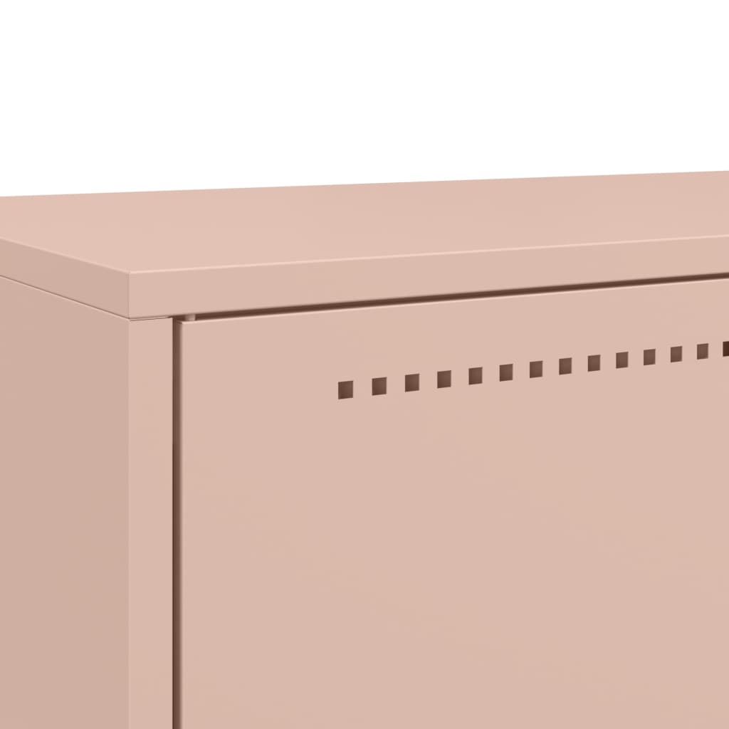 Skåp DIV. rosa 68x39x111,5 cm stål