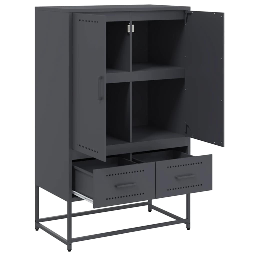 Skåp DIV. antracit 68x39x111,5 cm stål