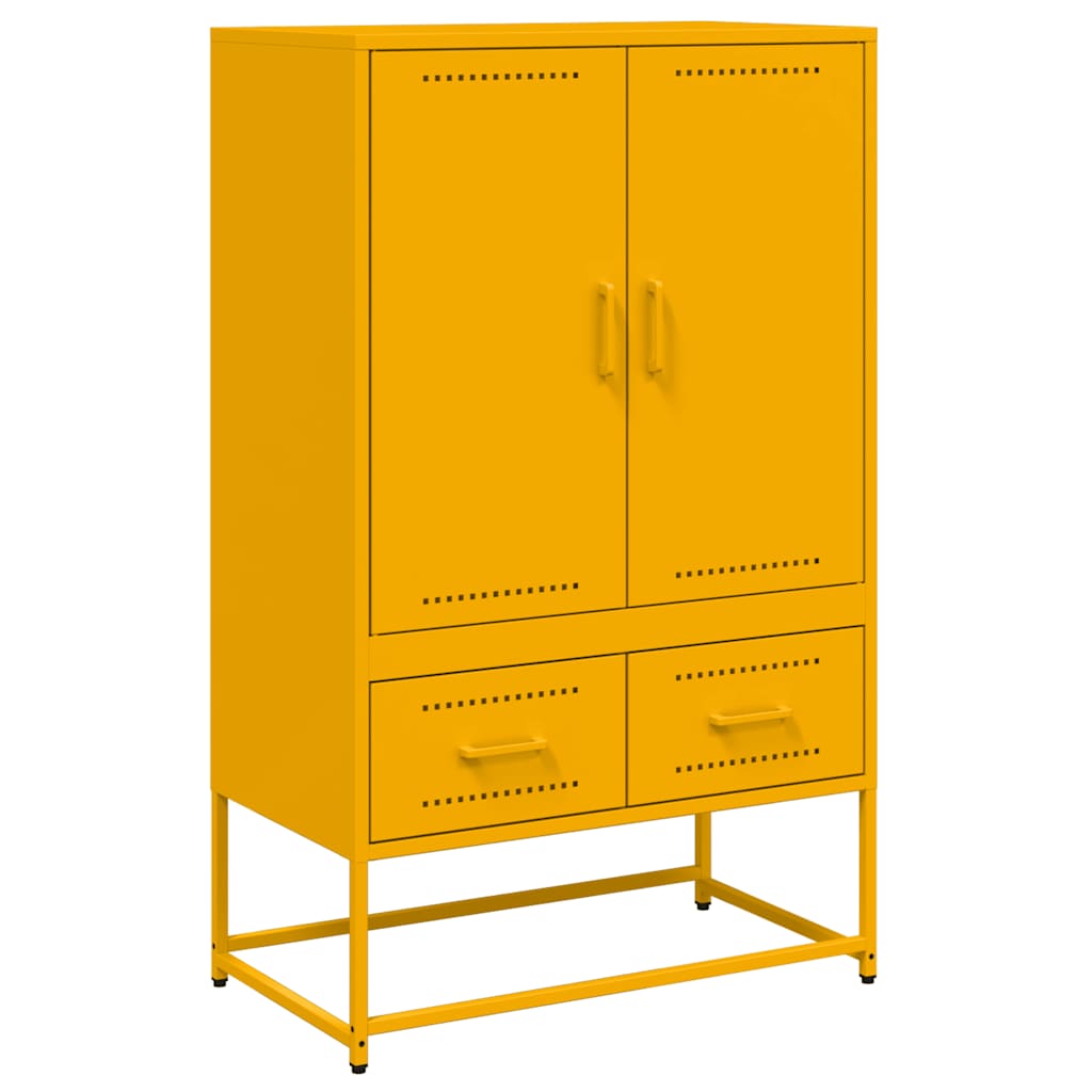 Skåp DIV. senapsgul 68x39x111,5 cm stål