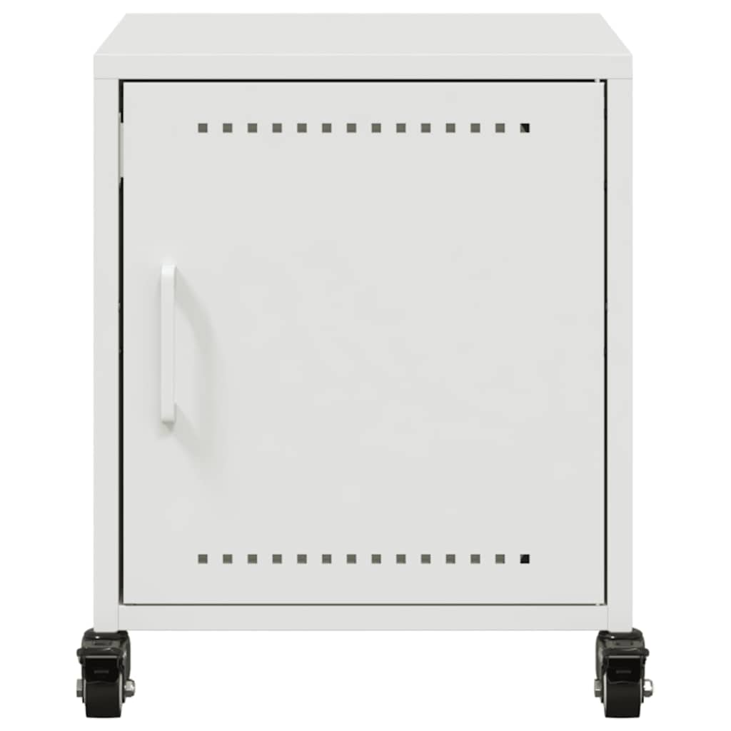 Sängbord 2 st vit 36x39x43,5 cm stål