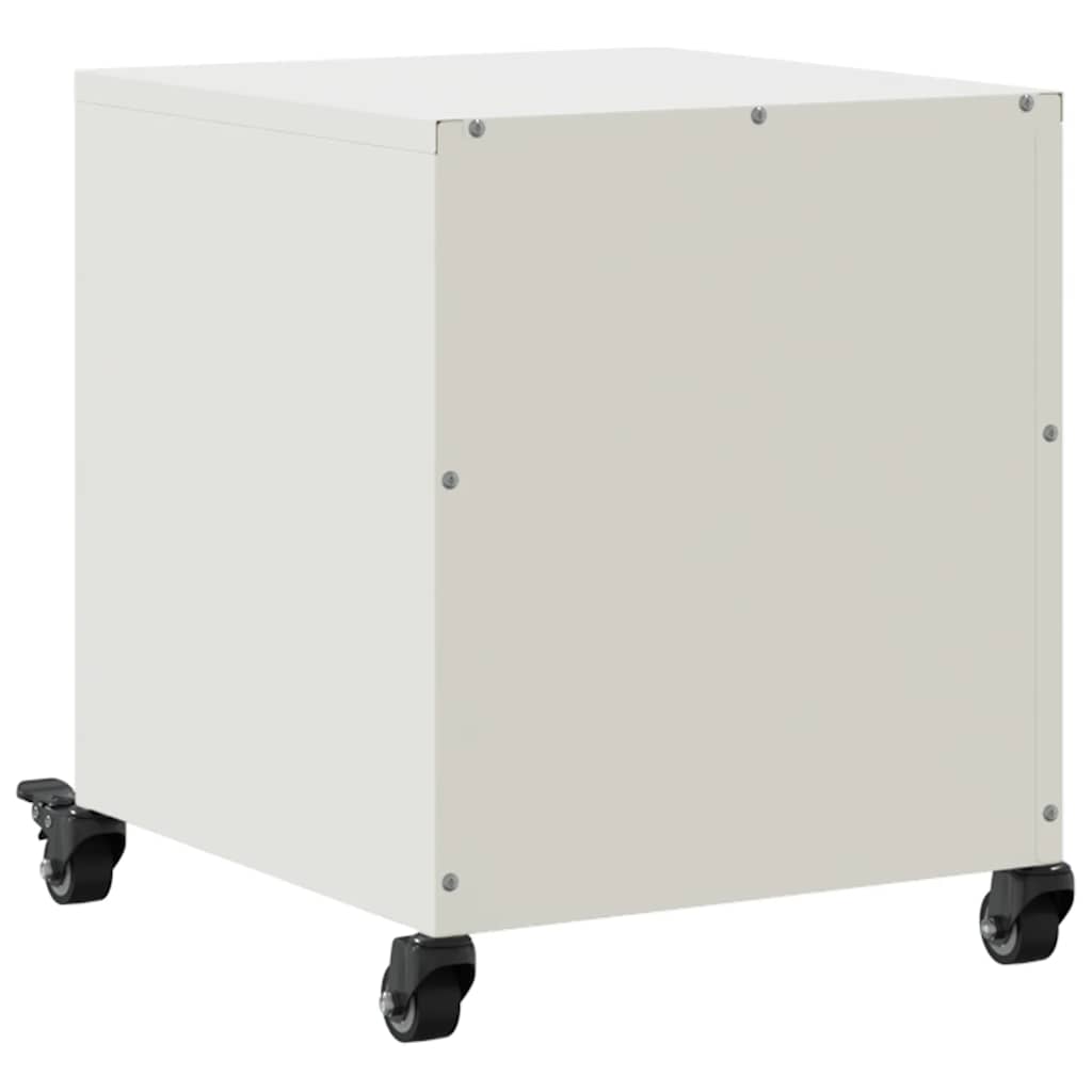 Sängbord 2 st vit 36x39x43,5 cm stål