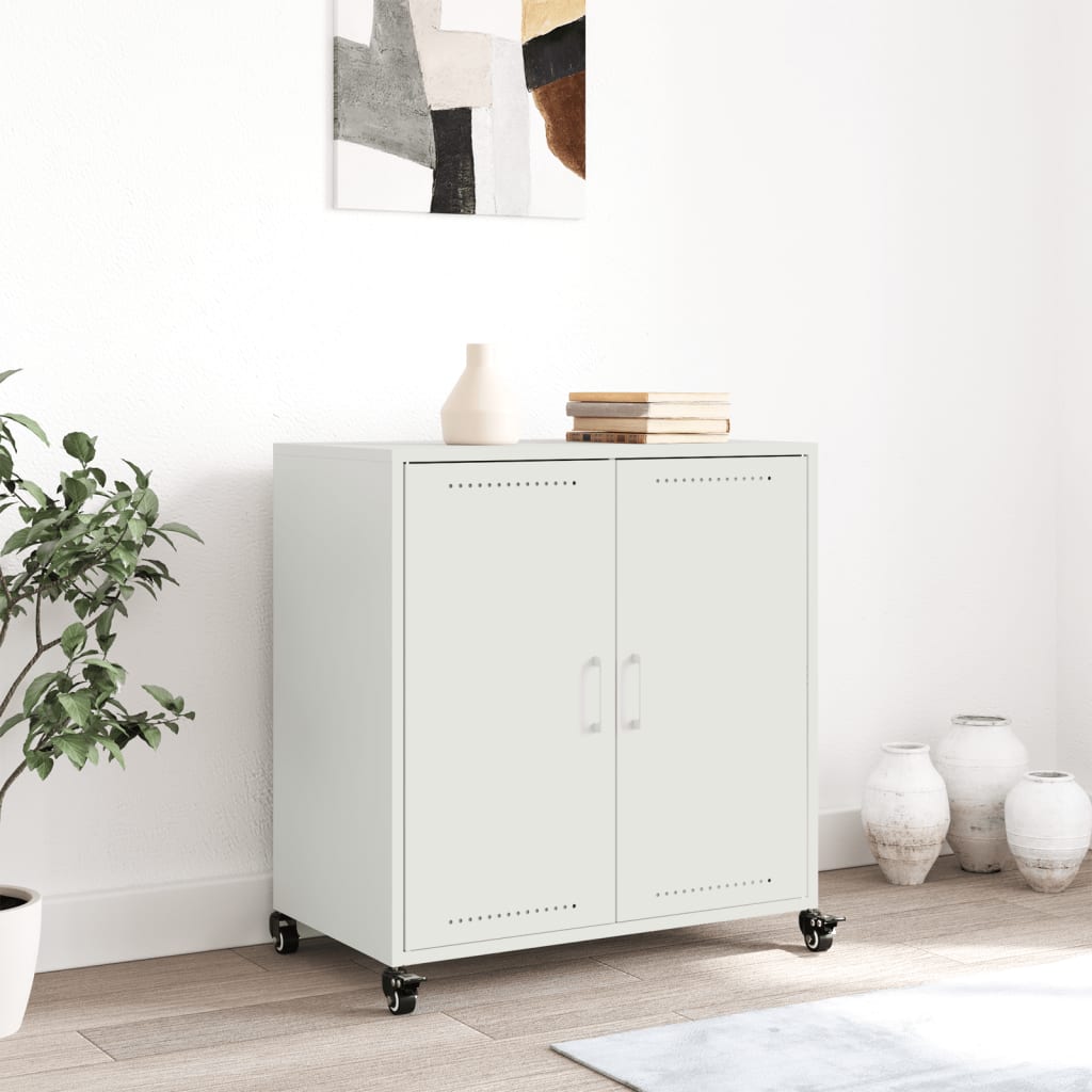 Skänk Vit 68x39x72 cm stål
