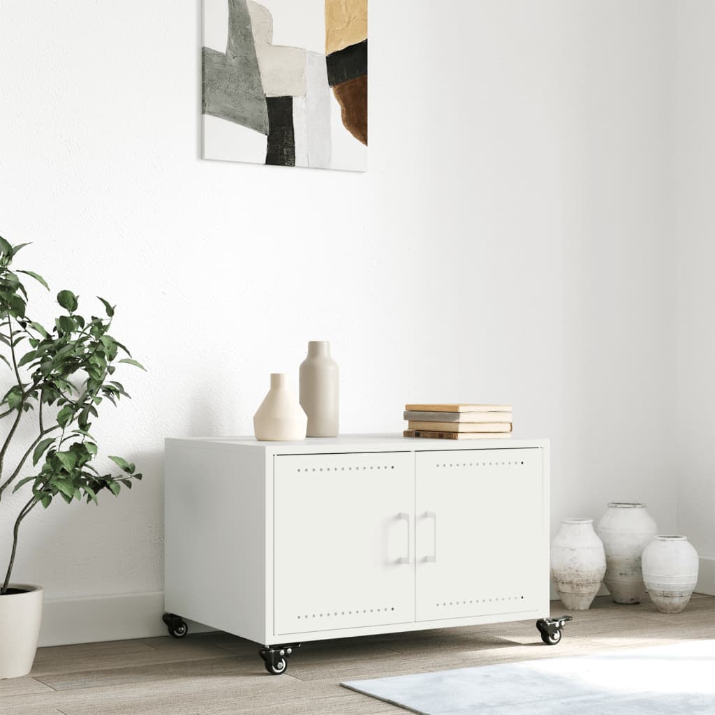 Soffbord Vit 68x50x43,5 cm stål