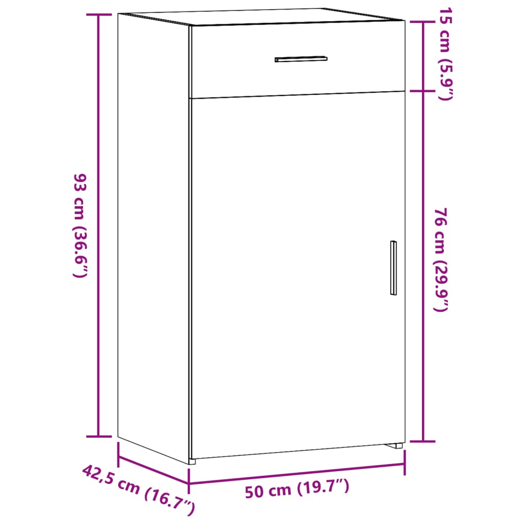 Skänk Vit 50x42,5x93 cm