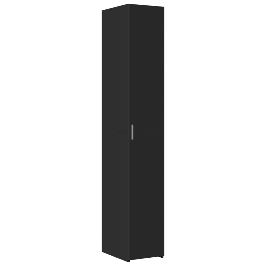 Skåp Svart smalt 30x42,5x225 cm