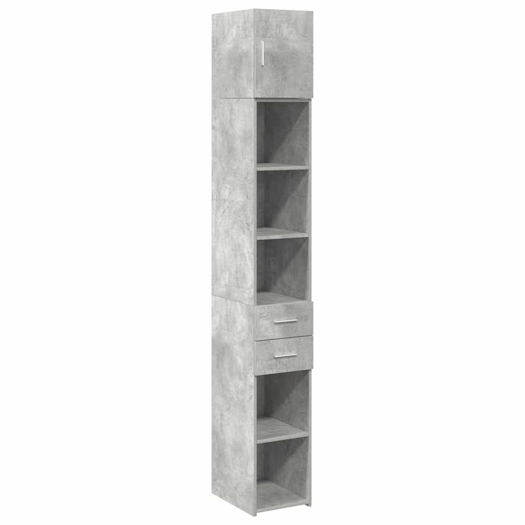 Skåp Betonggrå 30x42,5x225 cm
