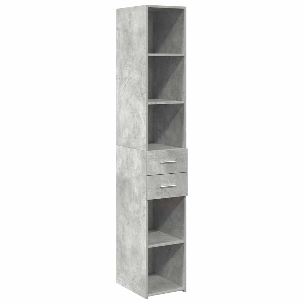 Skåp Betonggrå 30x42,5x225 cm