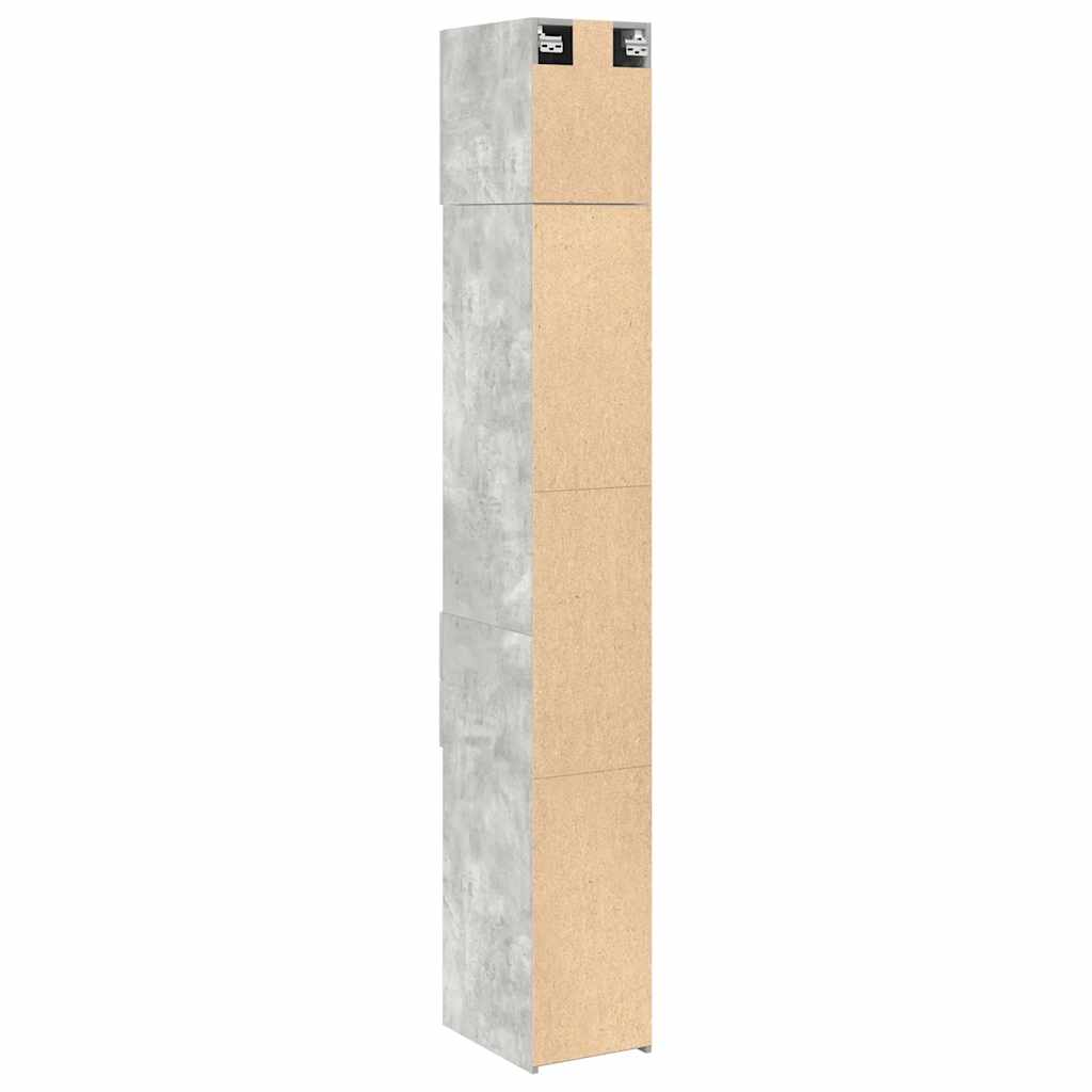 Skåp Betonggrå 30x42,5x225 cm