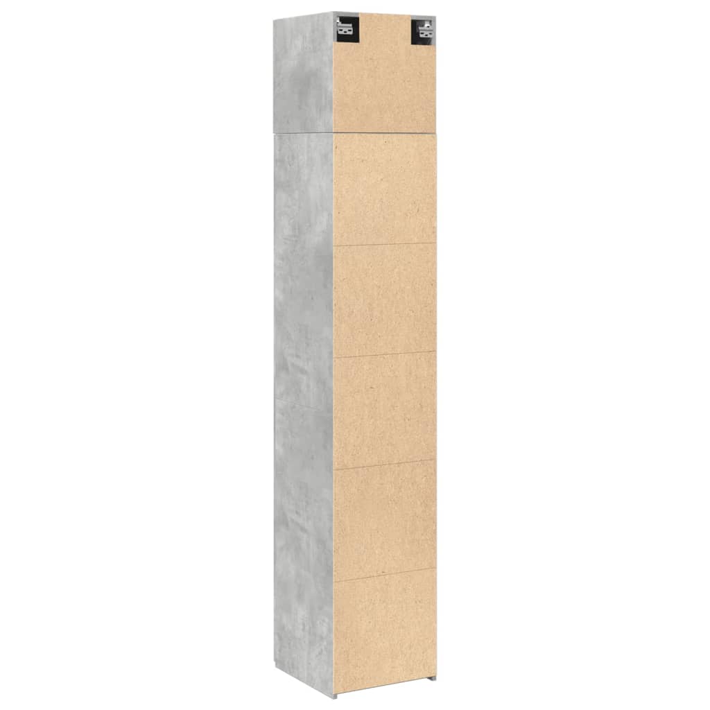 Skåp Betonggrå 40x42,5x225 cm