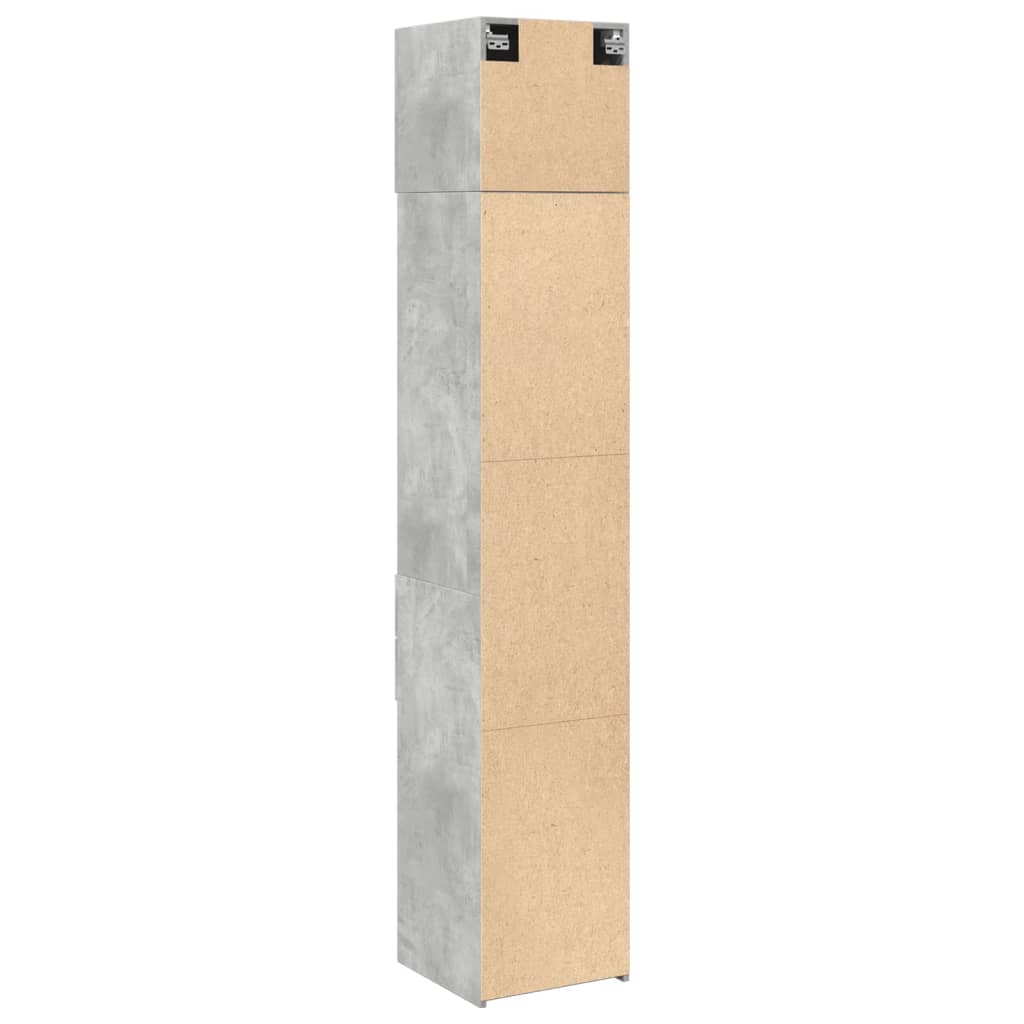 Skåp Betonggrå 40x42,5x225 cm