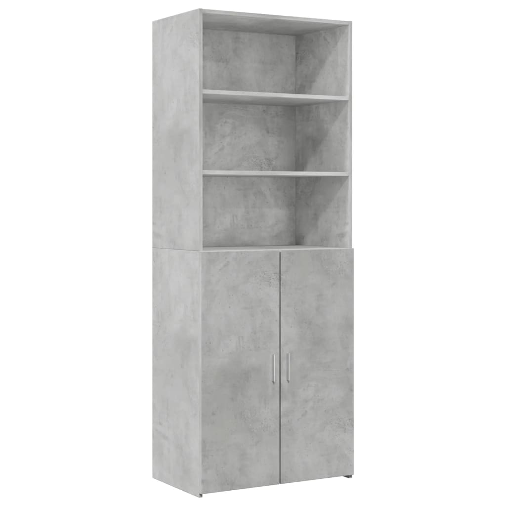 Skåp Betonggrå 70x42,5x225 cm