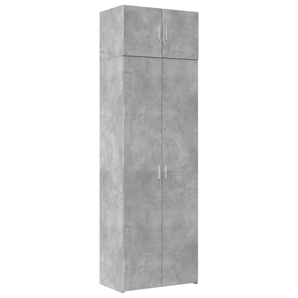 Skåp Betonggrå 70x42,5x225 cm