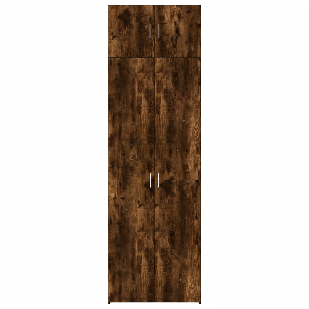 Skåp Rökfärgad Ek 70x42,5x225 cm