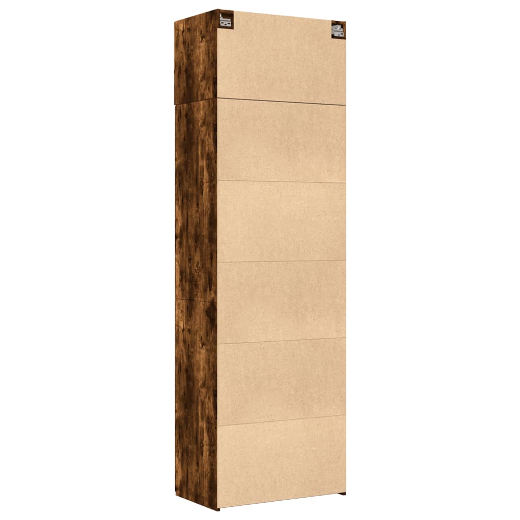 Skåp Rökfärgad Ek 70x42,5x225 cm