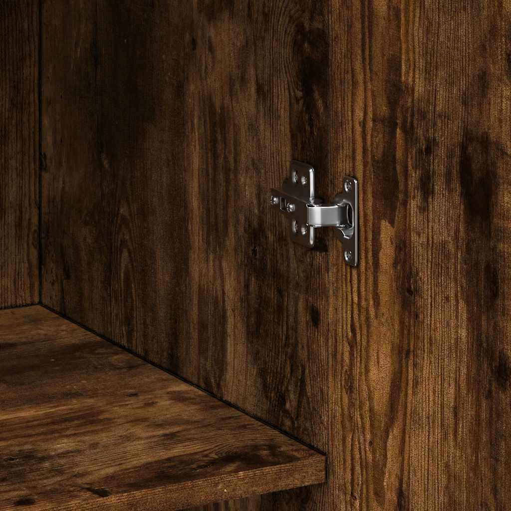 Skåp Rökfärgad Ek 70x42,5x225 cm