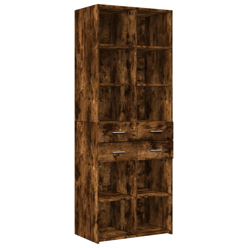 Skåp Rökfärgad Ek 70x42,5x225 cm