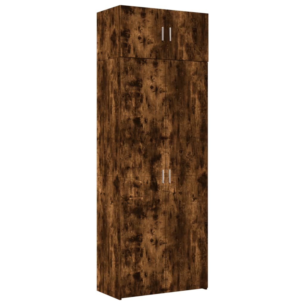 Skåp Rökfärgad Ek 80x42,5x225 cm