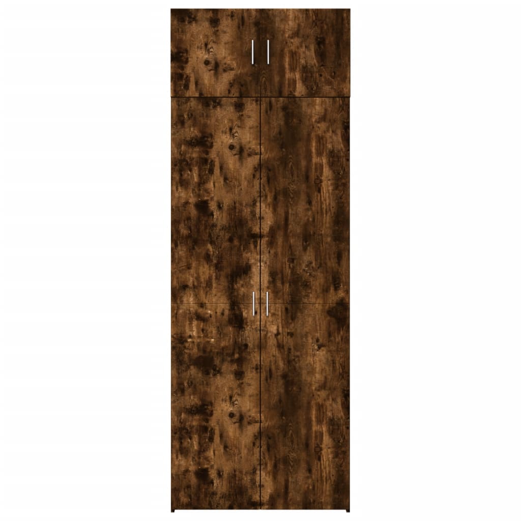 Skåp Rökfärgad Ek 80x42,5x225 cm