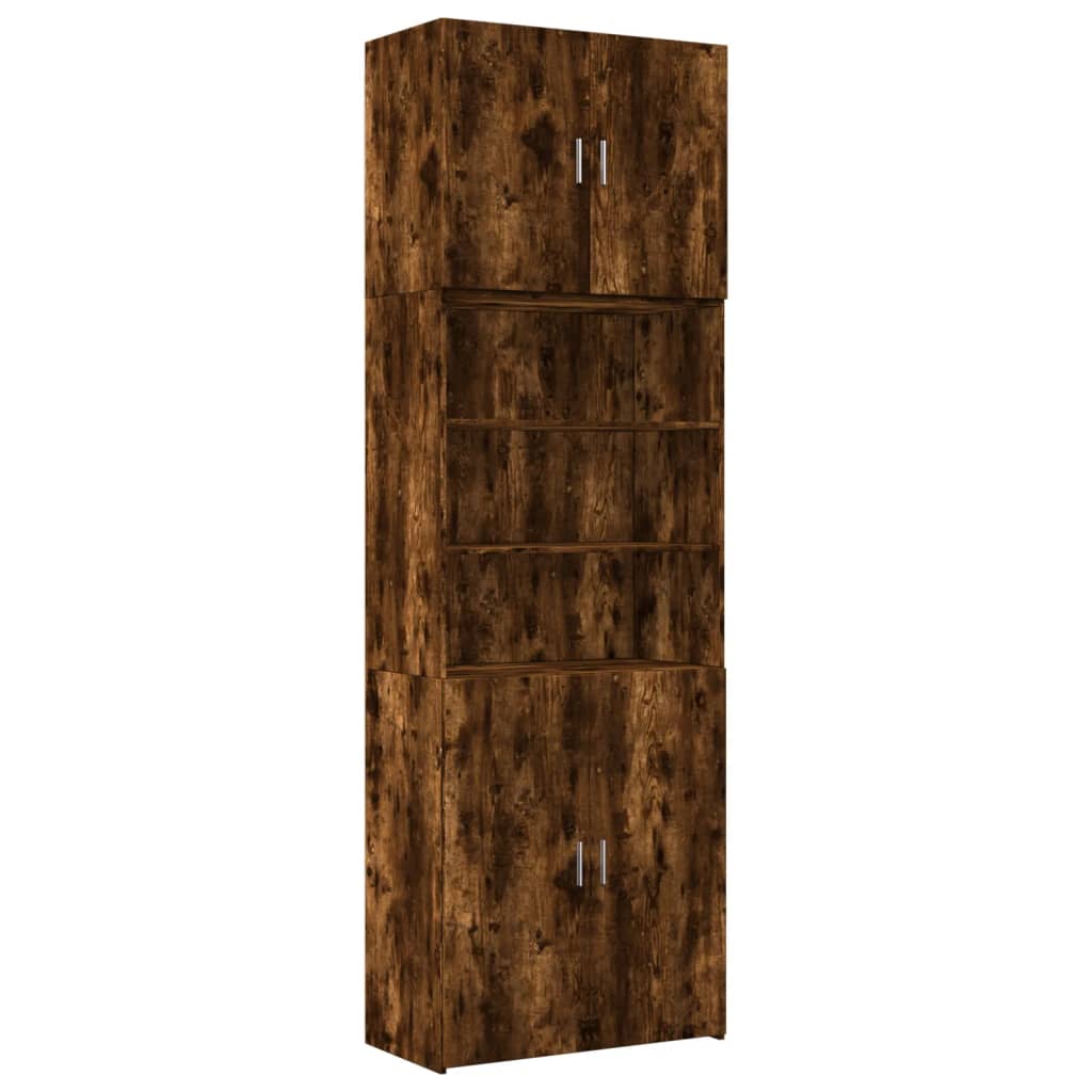 Skåp Rökfärgad Ek 80x42,5x249 cm
