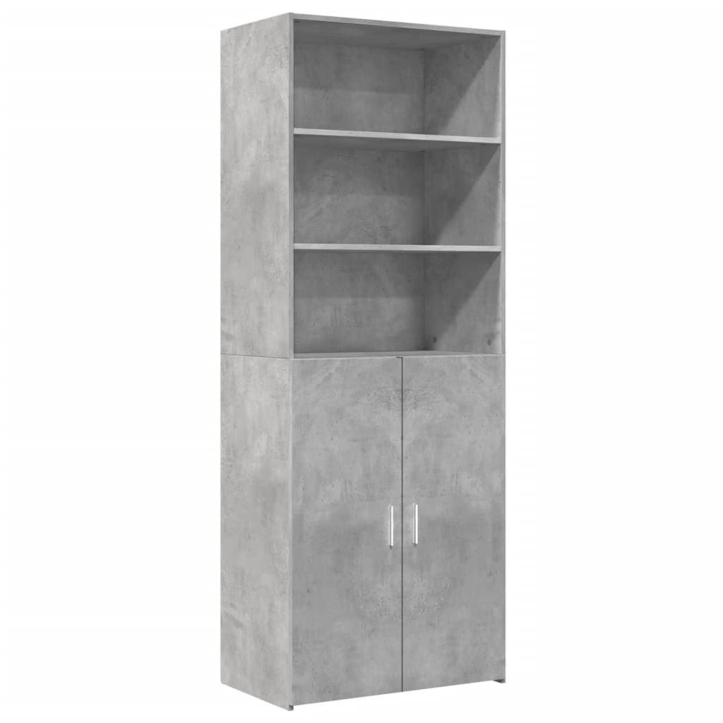 Skåp Betonggrå 70x42,5x185 cm
