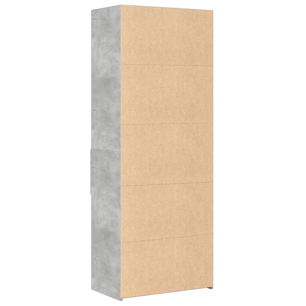 Skåp Betonggrå 70x42,5x185 cm