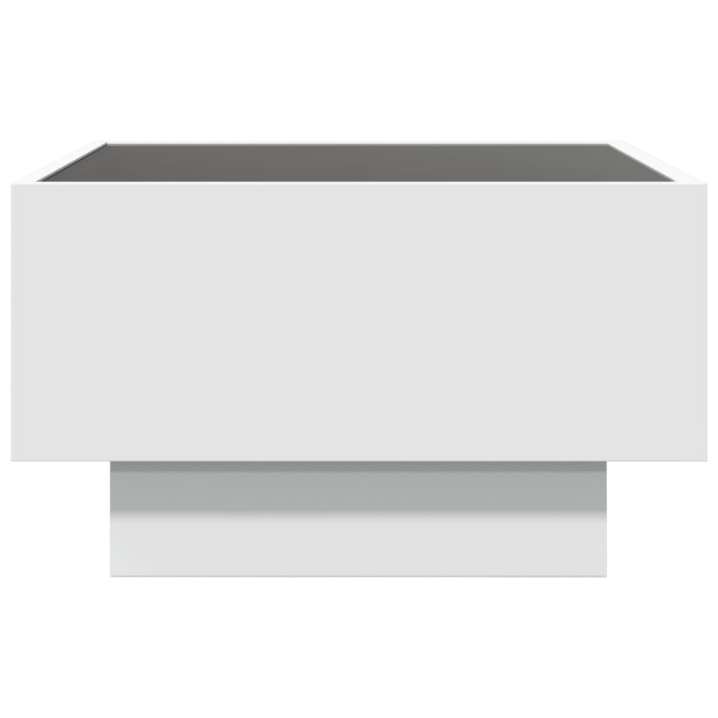 Soffbord Vit LEDs 50x50x30 cm
