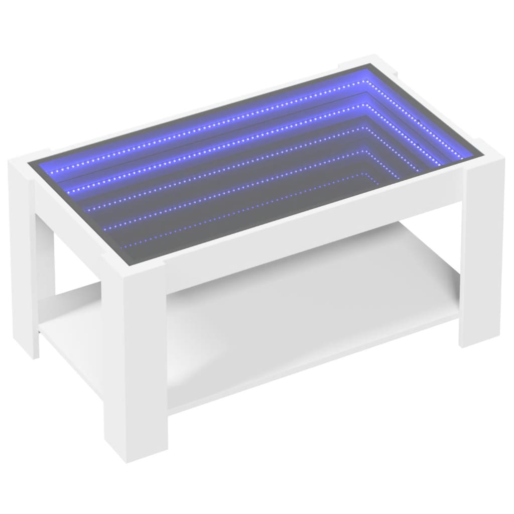Soffbord Vit LEDs 93x53x45 cm