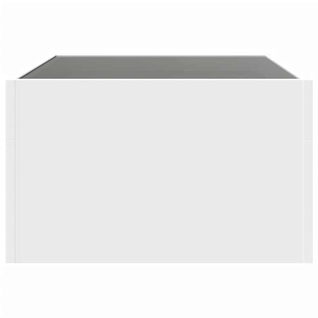 Soffbord Vit med Infinity LEDs 70x50x30 cm