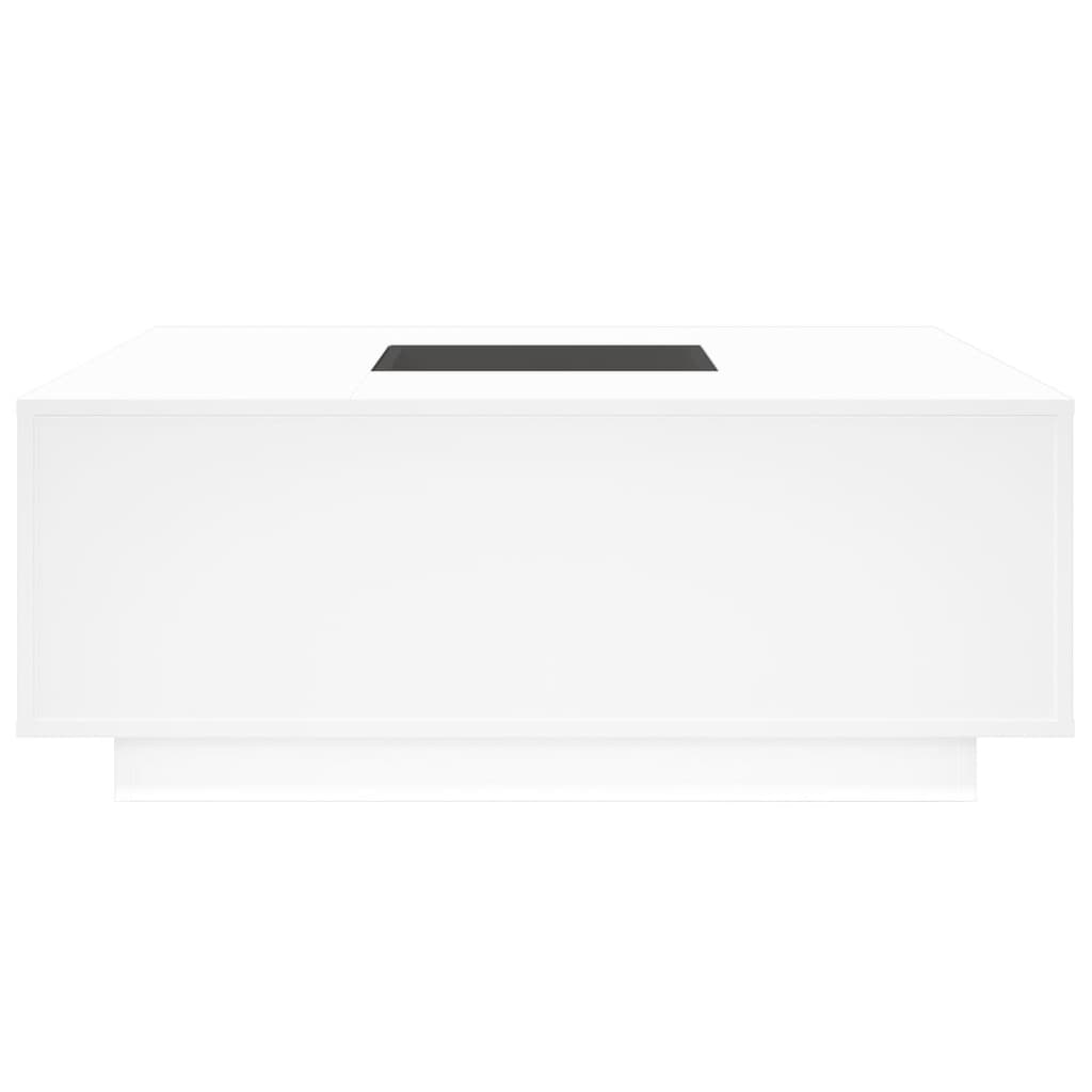 Soffbord Vit med Infinity LEDs 100x100x40 cm