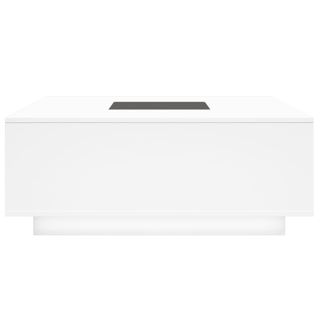 Soffbord Vit med Infinity LEDs 100x100x40 cm