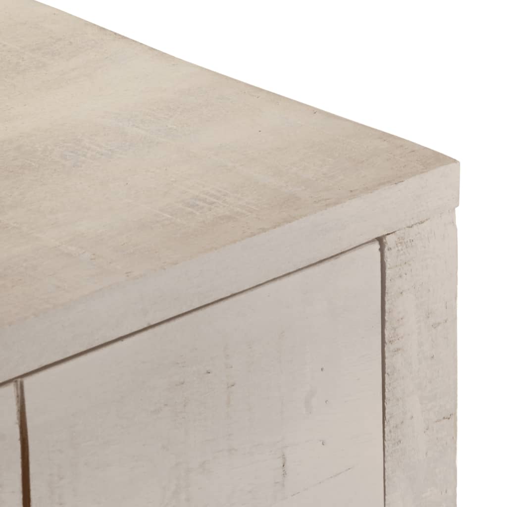 Avlastningsbord Konsollbord Vit 110x35x75 cm massivt mangoträ