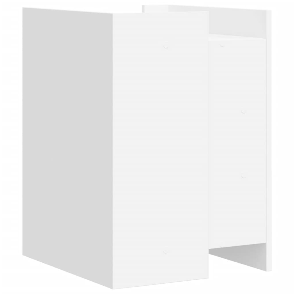 Sängbord Nattduksbord Vit 45x50x65 cm