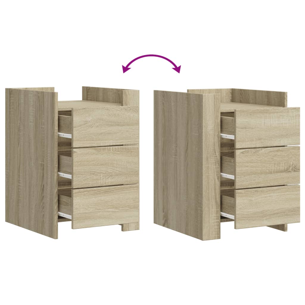 Sängbord Nattduksbord Sonoma Ek 45x50x65 cm