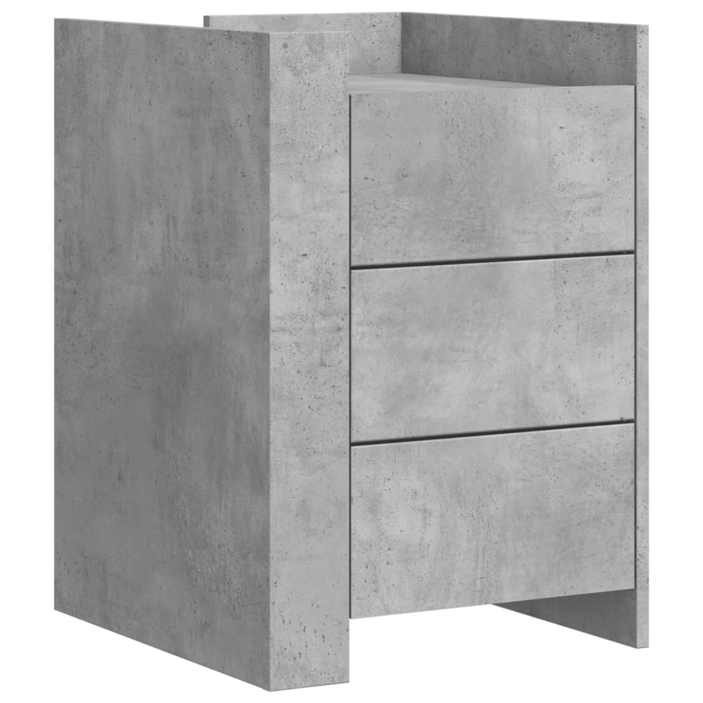 Sängbord Nattduksbord Betonggrå 45x50x65 cm