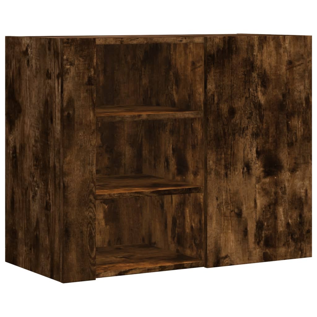 Väggskåp Rökfärgad Ek 75x35x60 cm