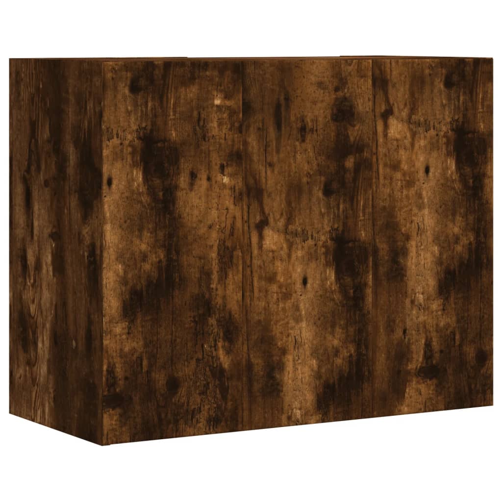 Väggskåp Rökfärgad Ek 75x35x60 cm