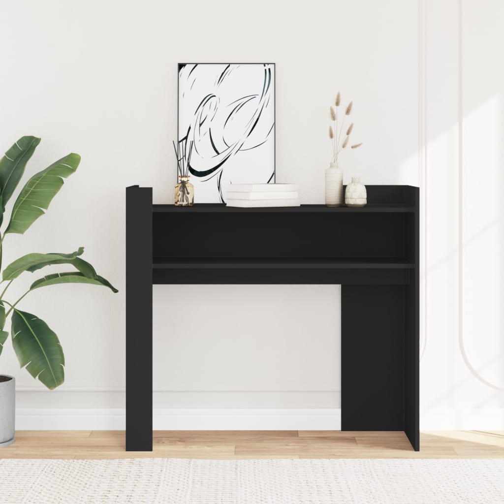 Avlastningsbord Konsollbord Svart 100x35x90 cm